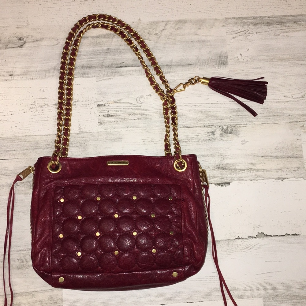 Rebecca Minkoff swing circle quilt bag- raspberry